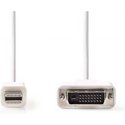 Nedis-Mini-DisplayPort-DVI-kabel-Mini-DisplayPort-male-DVI-D-24-1-pins-male-2-0-m-Wit