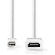 Nedis-Mini-DisplayPort-HDMI-Kabel-Mini-DisplayPort-Male-HDMI-Female-0-2-m-Wit