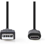 Nedis-CCGP61650BK10-USB-kabel-1-m-USB-A-USB-C-Zwart