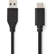 Nedis-CCGP61650BK10-USB-kabel-1-m-USB-A-USB-C-Zwart