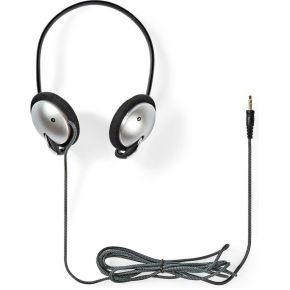 Nedis On Ear Koptelefoon Bedraad 210 M Zwartzilver nedis kopen in de aanbieding