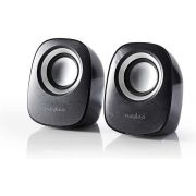 Nedis-PC-Speaker-2-0-12-W-3-5-mm-Jack-Zwart-Zilver