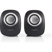 Nedis-PC-Speaker-2-0-12-W-3-5-mm-Jack-Zwart-Zilver