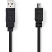 Nedis-Platte-USB-2-0-Kabel-A-Male-Micro-B-Male-1-0-m-Zwart-CCGP60505BK10-