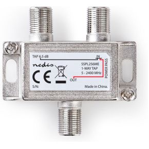 Nedis Satelliet Tap F Splitter Max 6 Db Versterking 5 2400 Mhz 1 Uitgang nedis kopen in de aanbieding Nedis Satelliet Tap F Splitter Max 6 Db Versterking 5 2400 Mhz 1 Uitgang nedis kopen in de aanbieding