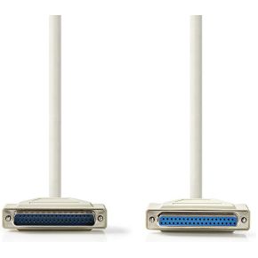 Nedis Seriele Kabel D Sub 25 Pins Male D 25 Female 50 M Ivoor nedis kopen in de aanbieding