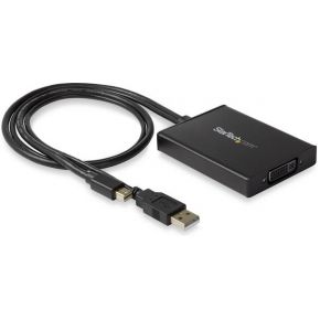 StarTech.com MDP2DVID2 video kabel adapter 0,358 m Mini DisplayPort + USB A DVI-I Zwart