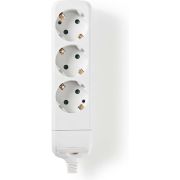 Nedis Stekkerdoos | Beschermend contact | 3-weg | Wit