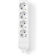 Nedis Stekkerdoos | Beschermend contact | 4-weg | Wit