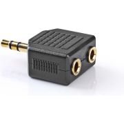 Nedis Stereo Audioadapter | 3,5 mm male - 2x 3,5 mm female | 10 stuks | Zwart [CAGP22945BKG]