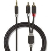 Nedis-Stereo-audiokabel-3-5-mm-male-2x-RCA-male-1-0-m-Antraciet-CABW22200AT10-
