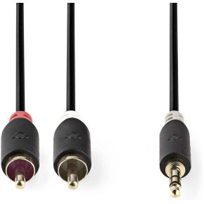 Nedis Stereo Audiokabel 35 Mm Male 2X Rca 10 M Antraciet nedis kopen in de aanbieding