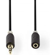 Nedis Stereo audiokabel | 3,5 mm male - 3,5 mm female | 5,0 m | Antraciet
