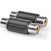 Nedis Stereo-Audioadapter | 2x RCA Female - 2x RCA Female | Zwart