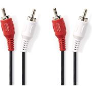 Nedis Stereo-Audiokabel | 2x RCA Male - 2x RCA Male | 5,0 m | Zwart [CAGB24200BK50]
