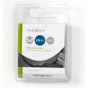 Nedis-Stereo-Audiokabel-3-5-mm-Male-2x-3-5-mm-Female-0-2-m-Zwart-CAGB22100BK02-