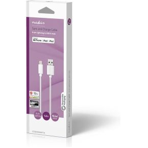 Nedis Sync And Charge Kabel Apple Lightning Usb A Male 10 M Wit nedis kopen in de aanbieding