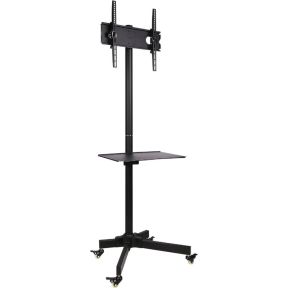 Techly ICA-TR21 flat panel vloer standaard Portable flat panel floor stand Zwart 139,7 cm (55 )