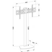 Techly-ICA-TR27-flat-panel-vloer-standaard-Portable-flat-panel-floor-stand-Zwart-139-7-cm-55-