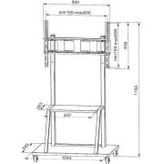 Techly-ICA-TR30-flat-panel-vloer-standaard-Portable-flat-panel-floor-stand-Zwart-2-54-m-100-