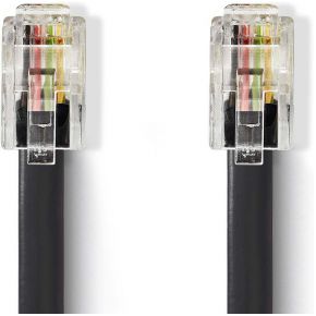 Nedis Telecomkabel Rj10 4P4C Male Spiraal 100 M Zwart nedis kopen in de aanbieding