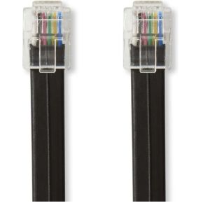 Nedis Telecomkabel Rj12 6P6C Male 100 M Zwart nedis kopen in de aanbieding