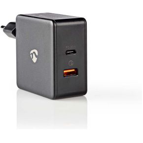Nedis Thuislader | 3,0 A | USB (QC) / USB-C | Power Delivery 30 W | Zwart [WCPD30W110BK]