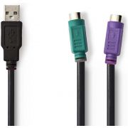 Nedis-USB-PS-2-Adapterkabel-USB-A-Male-2x-PS-2-Female-0-3-m-Zwart