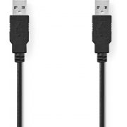Nedis-USB-2-0-Kabel-A-Male-A-Male-1-00-m-Zwart
