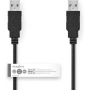 Nedis-USB-2-0-Kabel-A-Male-A-Male-1-00-m-Zwart