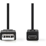 Nedis USB 2.0-Kabel | A Male - Micro-A Male | 2,0 m | Zwart