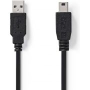Nedis-USB-2-0-Kabel-A-Male-Mini-5-Pins-Male-2-0-m-Zwart-CCGB60300BK20-