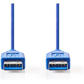 Nedis USB 3.0-Kabel | A Male - A Male | 1,0 m | Blauw