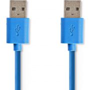 Nedis-USB-3-0-Kabel-A-Male-A-Male-2-0-m-Blauw-CCGP61000BU20-