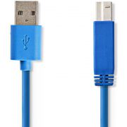 Nedis-USB-3-0-Kabel-A-Male-B-Male-2-0-m-Blauw-CCGP61100BU20-