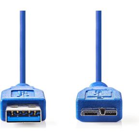 Nedis USB 3.0-Kabel | A Male - Micro-B Male | 2,0 m | Blauw [CCGP61500BU20]