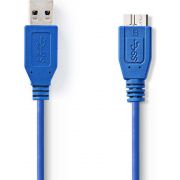 Nedis-USB-3-0-Kabel-A-Male-Micro-B-Male-5-0-m-Blauw