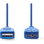 Nedis-USB-3-0-Kabel-A-Male-Micro-B-Male-5-0-m-Blauw