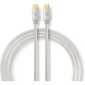 Nedis USB 3.1 Gen 1 5Gbps 60W USB Type-C 2m Zilver