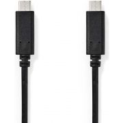 Nedis-USB-3-1-Kabel-Gen1-Type-C-Male-Type-C-Male-1-0-m-Zwart