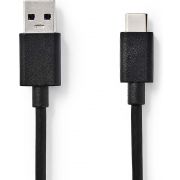 Nedis-USB-3-1-Kabel-Type-C-Male-A-Male-1-0-m-Zwart-CCGB61600BK10-