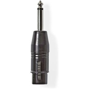 Nedis XLR-Adapter Mono | XLR 3-pins female - 6,35 mm male | Zwart
