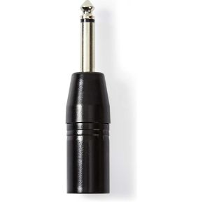 Nedis XLR-Adapter Mono | XLR 3-pins male - 6,35 mm male | Zwart