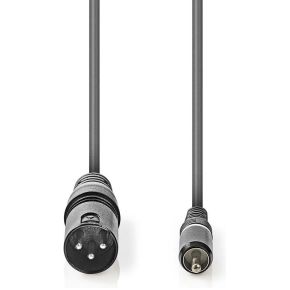 Nedis Xlr Audiokabel 3 Pins Male Rca 30 M Grijs nedis kopen in de aanbieding