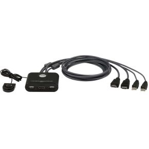 ATEN CS22HF KVM-switch Zwart