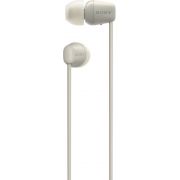 Sony-WI-C100-Headset-Draadloos-In-ear-Oproepen-muziek-Bluetooth-Beige