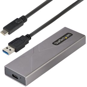 StarTech.com USB-C 10Gbps naar M.2 NVMe or M.2 SATA SSD Behuizing, Gereedschaploze Externe M.2 PCIe/