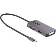 StarTech.com USB-C Display Adapter, USB C naar HDMI DVI VGA Adapter, 4K 60Hz, Aluminium, Video Displ