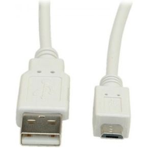 Adj 320-00018 USB-kabel 0,8 m USB 2.0 USB A Micro-USB B Wit