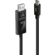 Lindy 43343 video kabel adapter 3 m USB Type-C DisplayPort Zwart